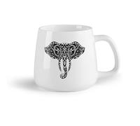 AYUEHBN Frutta in ceramica Tazza in ceramica per casa e ufficio Ornamento animale a forma di testa di elefante （14oz/400ml） per tè, caffè, latte, cappuccino