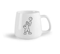 AYUEHBN Frutta in ceramica Tazza in ceramica per casa e ufficio Palla da gioco sportiva per giocatori di basket （14oz/400ml） Un bel regalo di Natale