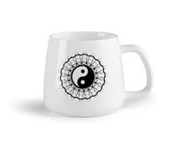 AYUEHBN Frutta in ceramica Tazza in ceramica per casa e ufficio Stanza della casa Zen Mandala Yin Yang （14oz/400ml） Perfetto per cucine, ristoranti e bar, ottima idea regalo