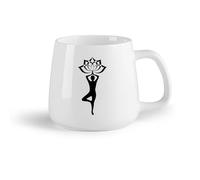 AYUEHBN Frutta in ceramica Tazza in ceramica per casa e ufficio Yoga Lotus Spa Relax Meditazione （14oz/400ml） per caffè, zuppa, tè, latte, latte macchiato, cioccolata calda, donna, uomo