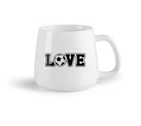 AYUEHBN Frutta in ceramica Tazza in porcellana Amo il gioco di squadra di calcio, lo sport con la palla, la stanza dei ragazzi （14oz/400ml） Bar o regalo