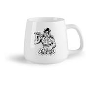 AYUEHBN Frutta in ceramica Tazza in porcellana Mazza da baseball della mafia del bandito della tigre, arma, animali potenti （14oz/400ml） Ristorante, ufficio