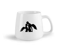 AYUEHBN Frutta in ceramica Tazza regalo in ceramica Tazza da latte con manico Amore Sesso Angeli （14oz/400ml） Lavabile in lavastoviglie, adatto al microonde, per ufficio e casa