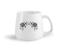 AYUEHBN Frutta in ceramica Tazza regalo in ceramica Tazza da latte con manico Fiori Farfalle Casa （14oz/400ml） Regalo divertente per amanti del caffè, migliori amici, colleghi e amici