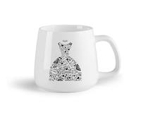 AYUEHBN Frutta in ceramica Tazza, tazza da caffè/tè Abiti da sposa Negozio di abiti da sposa Moda per matrimoni （14oz/400ml） per tè, caffè, latte, cappuccino