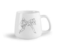 AYUEHBN Frutta in ceramica Tazza, tazza da caffè/tè Arti marziali di combattimento Karate Sport Colpisci il piede （14oz/400ml） per latte, tè, cola, acqua