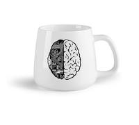 AYUEHBN Frutta in ceramica Tazza, tazza da caffè/tè Cervello Chip Ingegnere Geek Computer Intelligenza Artificiale （14oz/400ml） per tè, caffè, infuso caldo