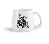 AYUEHBN Frutta in ceramica Tazza, tazza da caffè/tè Sport Fitnesscenter Ginnastica Manubri Bodybuilding Allenati duramente （14oz/400ml） per ufficio, casa