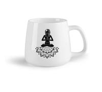 AYUEHBN Frutta in ceramica Tazza, tazza da caffè/tè Yoga Girl Meditazione Posizione del Loto Bellezza Salute （14oz/400ml） Ideale per casa e ufficio