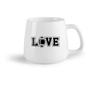 AYUEHBN Frutta in ceramica Tazze bianche Amo il gioco di squadra di calcio, lo sport con la palla, la stanza dei ragazzi （14oz/400ml） per casa e ufficio