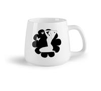 AYUEHBN Frutta in ceramica Tazze con manico comodo Bellissimo centro benessere yoga con boccioli di fiori e farfalle （14oz/400ml） per tè, caffè, infuso caldo