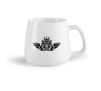 AYUEHBN Frutta in ceramica Tazze con manico comodo Corona da re degli animali della foresta dell'orso grizzly arrabbiato （14oz/400ml） per casa o lavoro