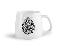 AYUEHBN Frutta in ceramica Tazze da caffè con manici grandi per uomo e donna Pesca di animali marini （14oz/400ml） Ottimo per casa, ufficio, bar, idee regalo