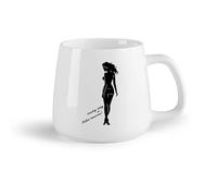 AYUEHBN Frutta in ceramica Tazze da caffè con manico Citazione di frase Donna nuda sexy che si lava senza vestiti （14oz/400ml） e adatte al microonde