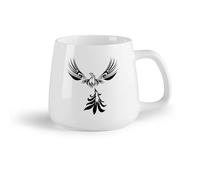 AYUEHBN Frutta in ceramica Tazze da caffè con manico Fantasia Incredibile Uccello Mitologia Fuoco Fenice （14oz/400ml） Ottimo per casa, ufficio, bar, idee regalo