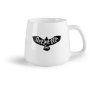 AYUEHBN Frutta in ceramica Tazze da caffè con manico Frase motivazionale Flying Bird Non volare e basta, vola alto （14oz/400ml） per tè, cioccolata calda