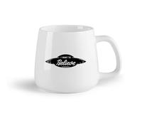 AYUEHBN Frutta in ceramica Tazze da caffè con manico Logo del disco volante della nave aliena UFO in cui voglio credere （14oz/400ml） per casa o lavoro