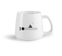 AYUEHBN Frutta in ceramica Tazze da caffè con manico Nave Onda Gabbiani Corde per chitarra Musica musicale （14oz/400ml） per tè, caffè, latte, cappuccino