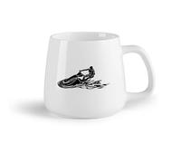 AYUEHBN Frutta in ceramica Tazze da caffè con manico Noleggio moto d'acqua, moto d'acqua da corsa, sport acquatici （14oz/400ml） Lavabile in lavastoviglie