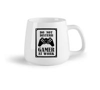 AYUEHBN Frutta in ceramica Tazze da caffè e tè Avvertenza sulla regola del giocatore: non disturbare il giocatore al lavoro Joystick （14oz/400ml） per ufficio, casa