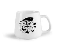 AYUEHBN Frutta in ceramica Tazze da caffè in ceramica bianca Balena Polpo Pesce Animali marini Bagno （14oz/400ml） per caffè, zuppa, tè, latte, latte macchiato, cioccolata calda, donna, uomo