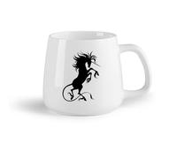 AYUEHBN Frutta in ceramica Tazze da caffè in ceramica bianca Unicorno Fantasia Animali Fantastici Fiaba （14oz/400ml） Perfetto per cucine, ristoranti e bar, ottima idea regalo