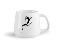 AYUEHBN Frutta in ceramica Tazze da caffè in gres con manico Appello sessuale bollente Donna Ragazza Adulto （14oz/400ml） e adatte al microonde