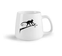 AYUEHBN Frutta in ceramica Tazze da caffè in gres con manico Asilo nido per animali Scimmia Zoo （14oz/400ml） Ufficio, casa, bar, lavabile in lavastoviglie e adatto al microonde