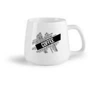 AYUEHBN Frutta in ceramica Tazze da caffè in gres con manico Caffè Nuvola di parole Cucina Sala da pranzo （14oz/400ml） Tazze da caffè in ceramica per casa o lavoro