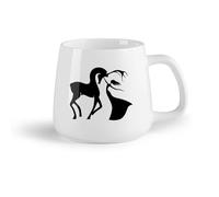 AYUEHBN Frutta in ceramica Tazze da caffè in gres con manico Cervo e principessa ragazza, animale da fiaba （14oz/400ml） per bevande calde, latte macchiato, cappuccino