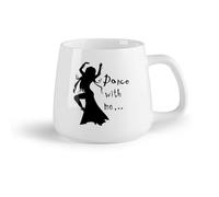 AYUEHBN Frutta in ceramica Tazze da caffè in gres con manico Citazione Danza Donna Ragazza Passione （14oz/400ml） Ottimo per casa, ufficio, bar, idee regalo