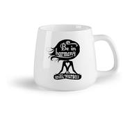 AYUEHBN Frutta in ceramica Tazze da caffè in gres con manico Ginnastica Yoga Armonia con te stesso （14oz/400ml） Elegante e resistente - Adatto al microonde e alla lavastoviglie