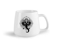 AYUEHBN Frutta in ceramica Tazze da caffè in gres con manico India Ganesha Elefante Dio Induismo Induismo （14oz/400ml） per bevande calde, latte macchiato, cappuccino