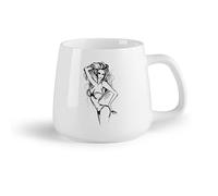 AYUEHBN Frutta in ceramica Tazze da caffè in gres con manico sex appeal ragazza calda donna spogliarello （14oz/400ml） Tazze da caffè in ceramica per casa o lavoro