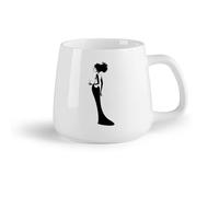 AYUEHBN Frutta in ceramica Tazze da caffè in porcellana Abito da sera da donna, cocktail, sex appeal, festa sul retro （14oz/400ml） per casa e ufficio