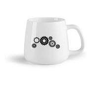 AYUEHBN Frutta in ceramica Tazze da caffè in porcellana Ingegnere dei meccanismi degli ingranaggi in garage （14oz/400ml） per Tè, caffè e bevande calde