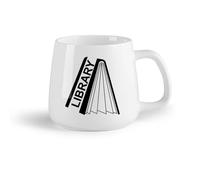 AYUEHBN Frutta in ceramica Tazze da caffè, tazze da tè e caffè Biblioteca Libreria Sala di lettura Bookworm （14oz/400ml） Cappuccino, latte macchiato, tè, espresso