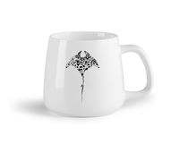 AYUEHBN Frutta in ceramica Tazze da caffè, tazze da tè e caffè Collage di animali marini dell'oceano con mante （14oz/400ml） per tè, caffè, latte, cappuccino