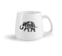 AYUEHBN Frutta in ceramica Tazze da caffè, tazze da tè e caffè Elefante indiano India Indù （14oz/400ml） Lavabile in lavastoviglie, adatto al microonde, per ufficio e casa