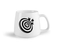 AYUEHBN Frutta in ceramica Tazze da caffè, tazze da tè e caffè Gioco di tiro al bersaglio con freccette Sport （14oz/400ml） Ideale per casa e ufficio