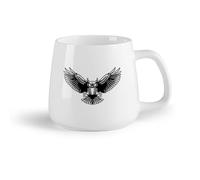 AYUEHBN Frutta in ceramica Tazze da caffè, tazze da tè e caffè Gufo notturno uccello in volo fiaba （14oz/400ml） Caffè, tè, latte macchiato, latte, cacao, succhi di frutta e altre bevande calde