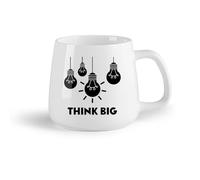 AYUEHBN Frutta in ceramica Tazze da caffè, tazze da tè e caffè Idea per la lampada da ufficio Think Big （14oz/400ml） Cappuccino, latte macchiato, tè, espresso