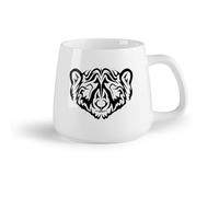 AYUEHBN Frutta in ceramica Tazze da caffè, tazze da tè e caffè Modello di testa di animale con orso predatore （14oz/400ml） Porcellana fine (ceramica)