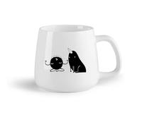 AYUEHBN Frutta in ceramica Tazze da caffè, tazze da tè e caffè Mostri Divertenti Unicorni Animali Fantastici （14oz/400ml） per latte, tè, cola, acqua