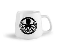 AYUEHBN Frutta in ceramica Tazze da caffè, tazze da tè e caffè Ornamento di polpo oceano mare animale marino （14oz/400ml） per latte, tè, cola, acqua