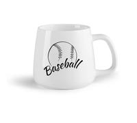 AYUEHBN Frutta in ceramica Tazze da caffè, tazze da tè e caffè Parola Baseball Palla Giocatore Sport （14oz/400ml） per bevande calde, latte macchiato, cappuccino