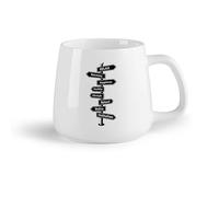 AYUEHBN Frutta in ceramica Tazze da caffè, tazze da tè e caffè Segno di salute Sport Armonia Relax （14oz/400ml） Regalo divertente per amanti del caffè, migliori amici, colleghi e amici