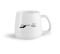 AYUEHBN Frutta in ceramica Tazze da caffè, tazze da tè e caffè Strumento musicale astratto per chitarra acustica （14oz/400ml） Porcellana fine (ceramica)