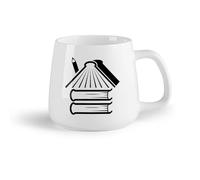 AYUEHBN Frutta in ceramica Tazze da caffè, tazze da tè e caffè Studio della conoscenza della casa del libro （14oz/400ml） e adatte al microonde