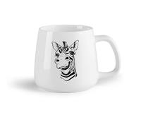 AYUEHBN Frutta in ceramica Tazze da caffè, tazze da tè e caffè Testa di zebra Animale Africa Sorriso fresco （14oz/400ml） per Tè, caffè e bevande calde